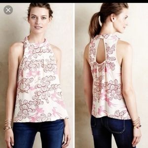 Maeve/Anthropologie Elata Bird Sleeveless Top